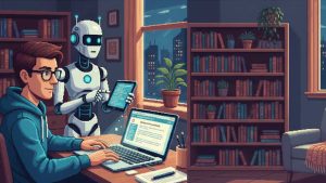 blogger menulis tulisan dibantu AI